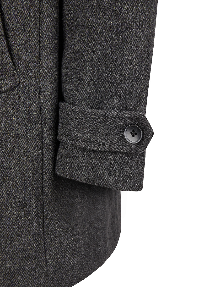 Klassischer Wollmantel Twill