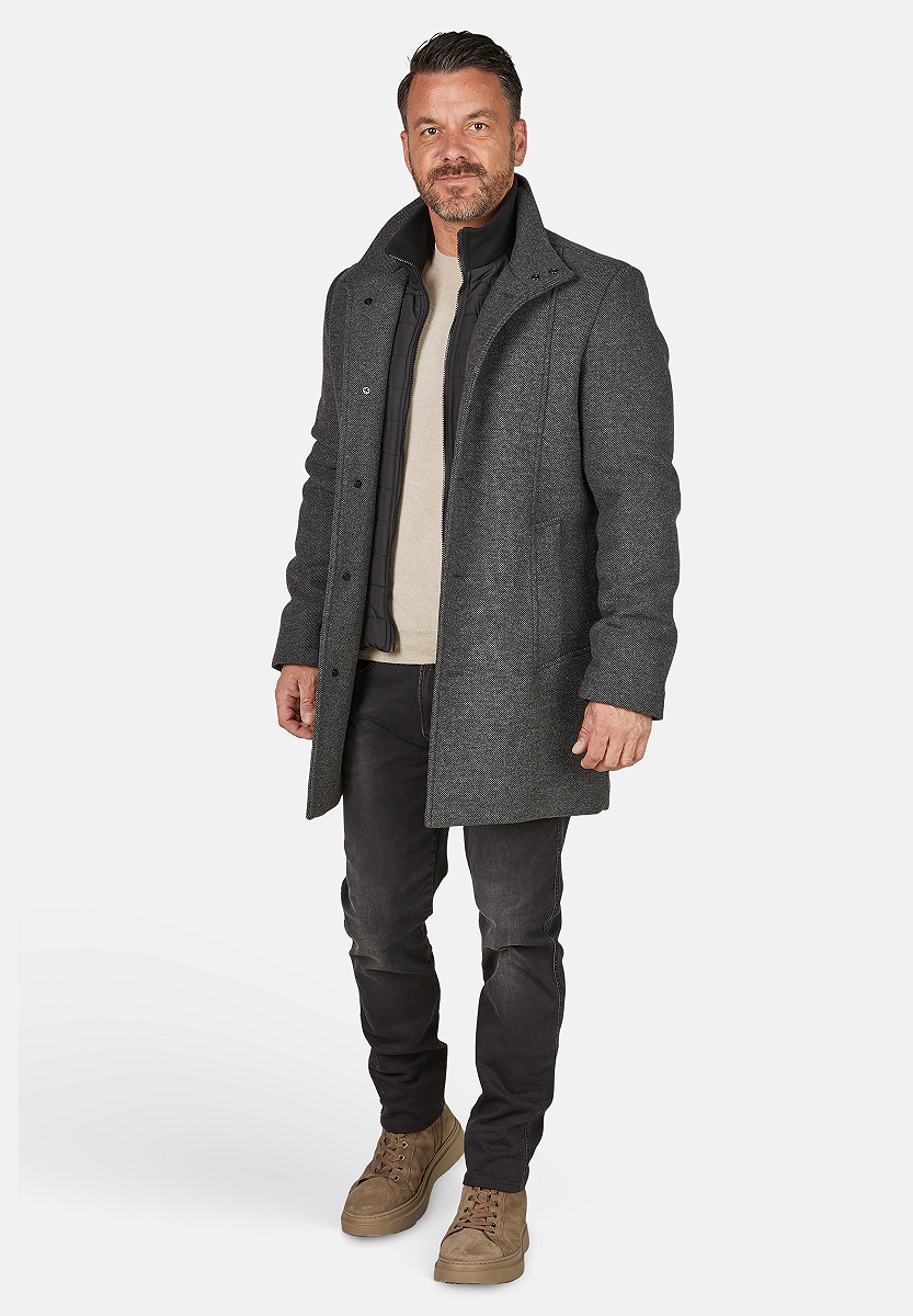 Eleganter Wollmantel Twill