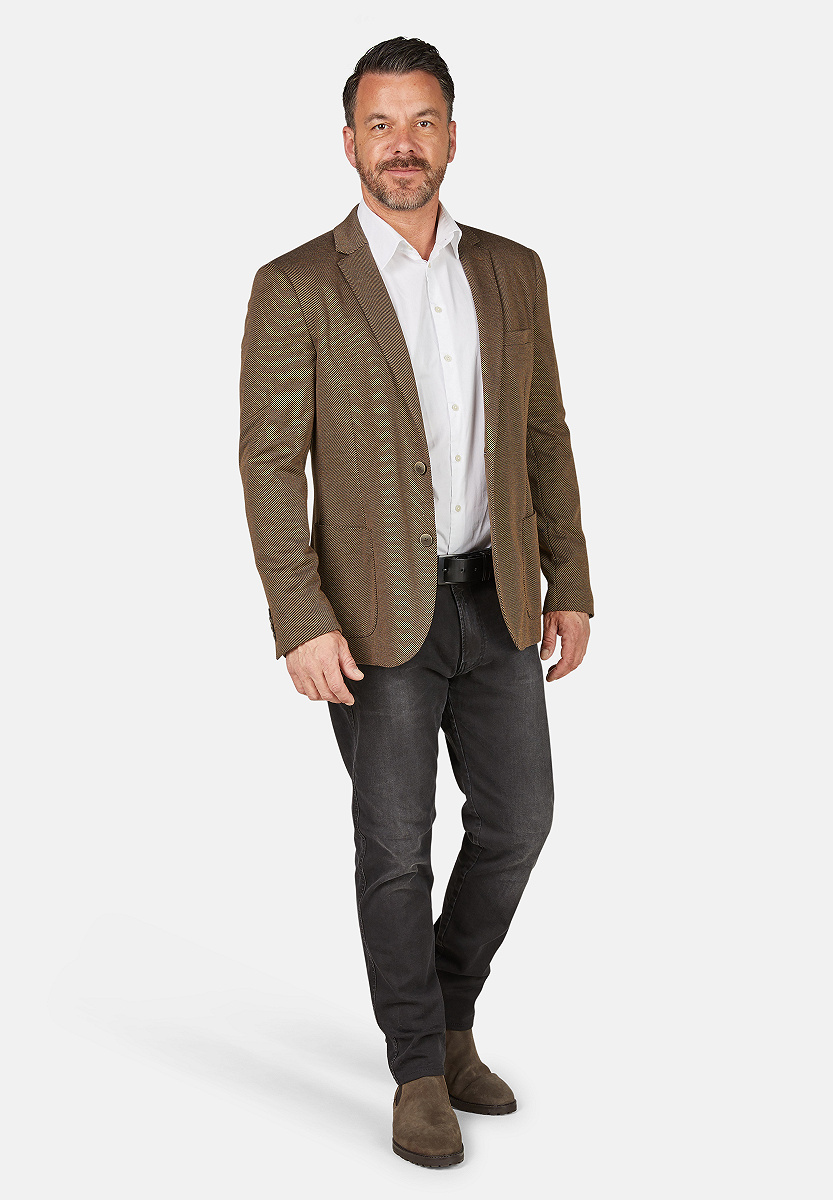 Blazer aus Jersey in Twill-Optik