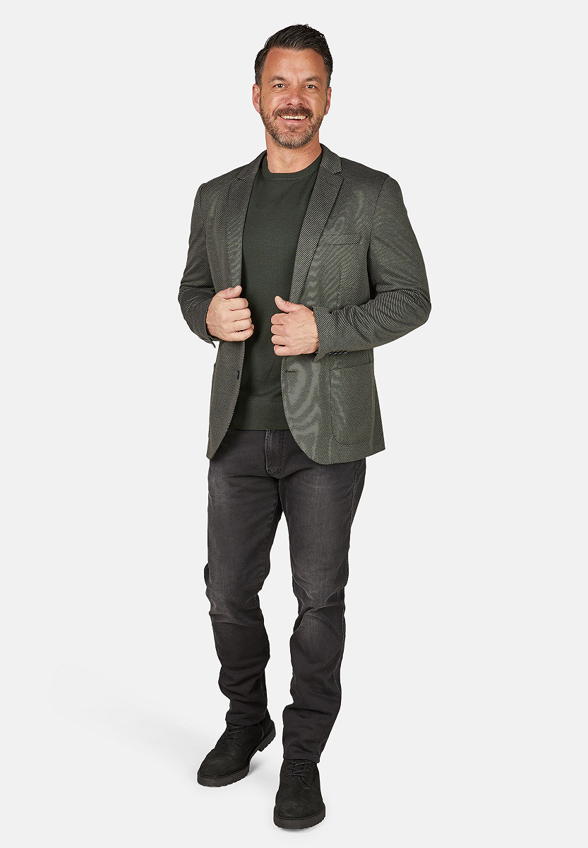 Blazer aus Jersey in Twill-Optik