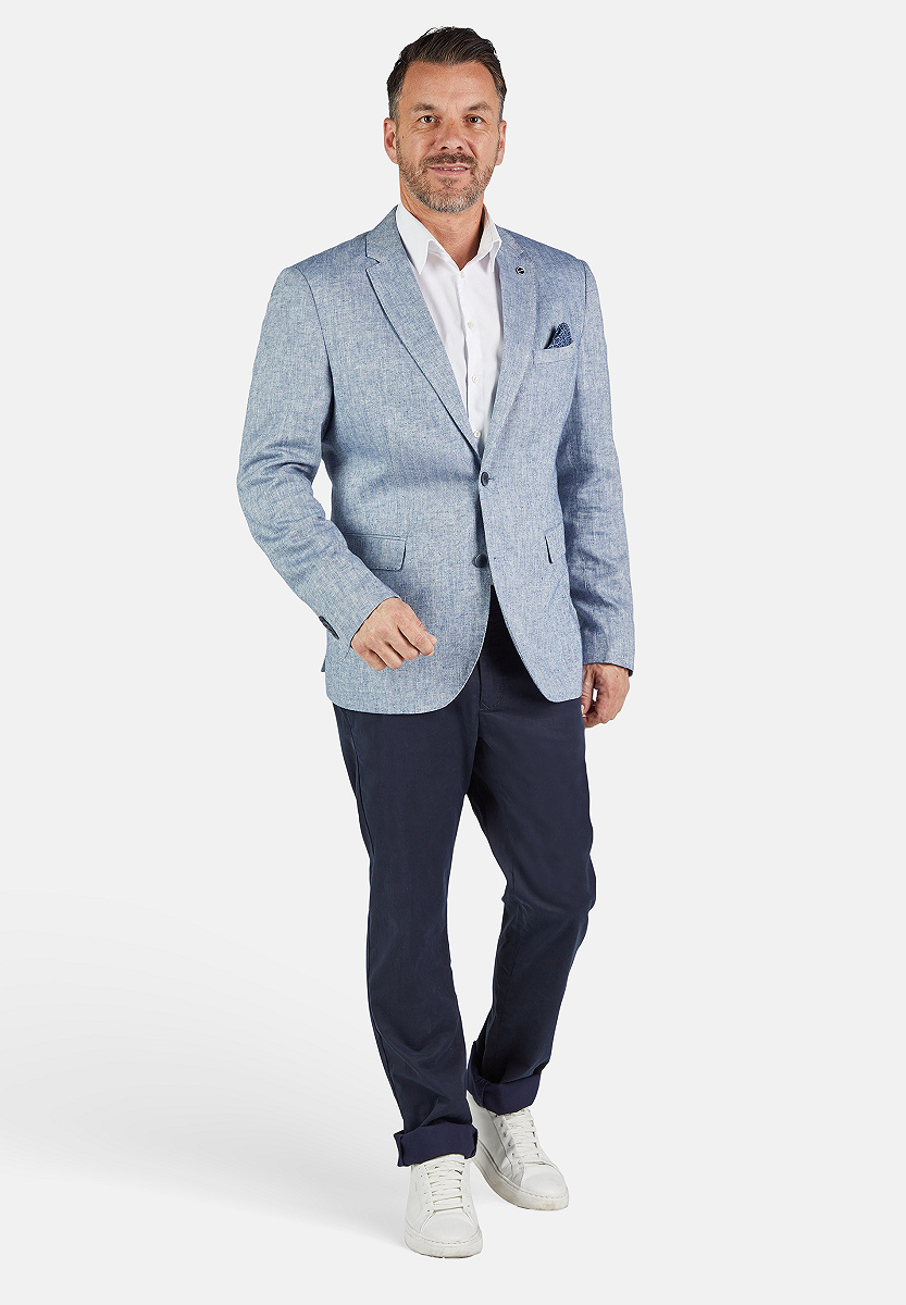 Sakko Leinen Herringbone