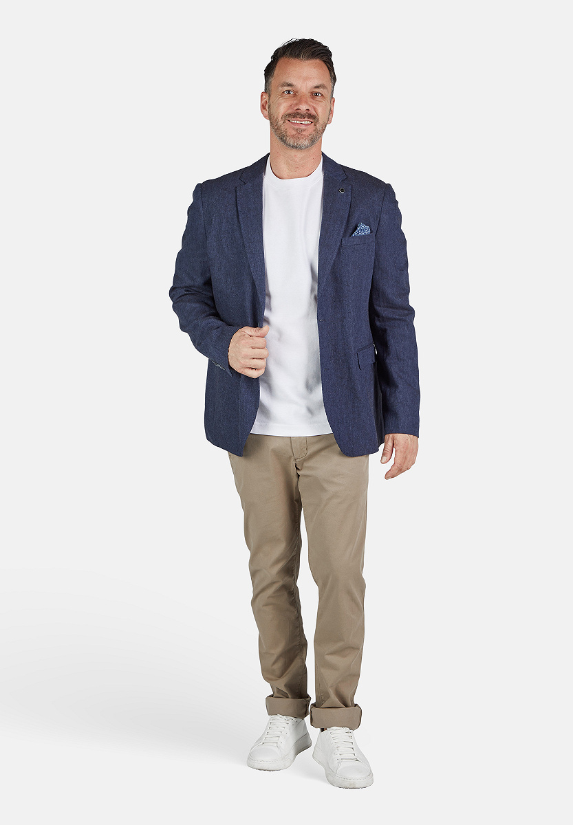 Sakko Leinen Herringbone