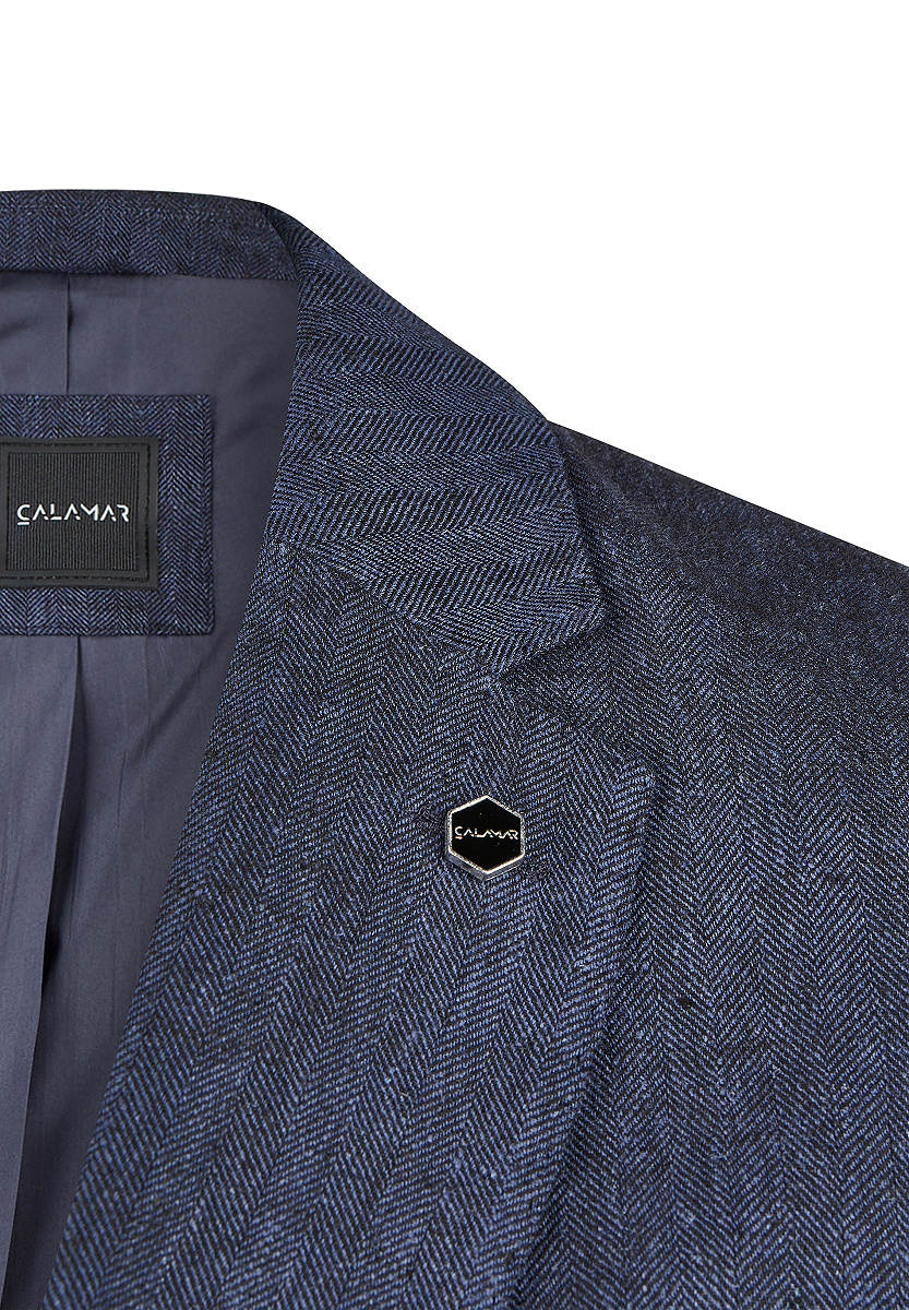 Sakko Leinen Herringbone