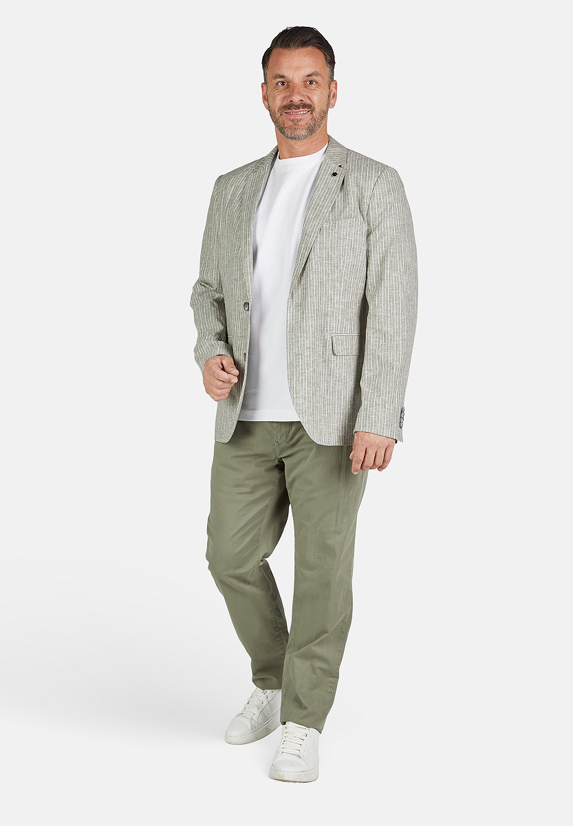 Sakko Leinen Stripe