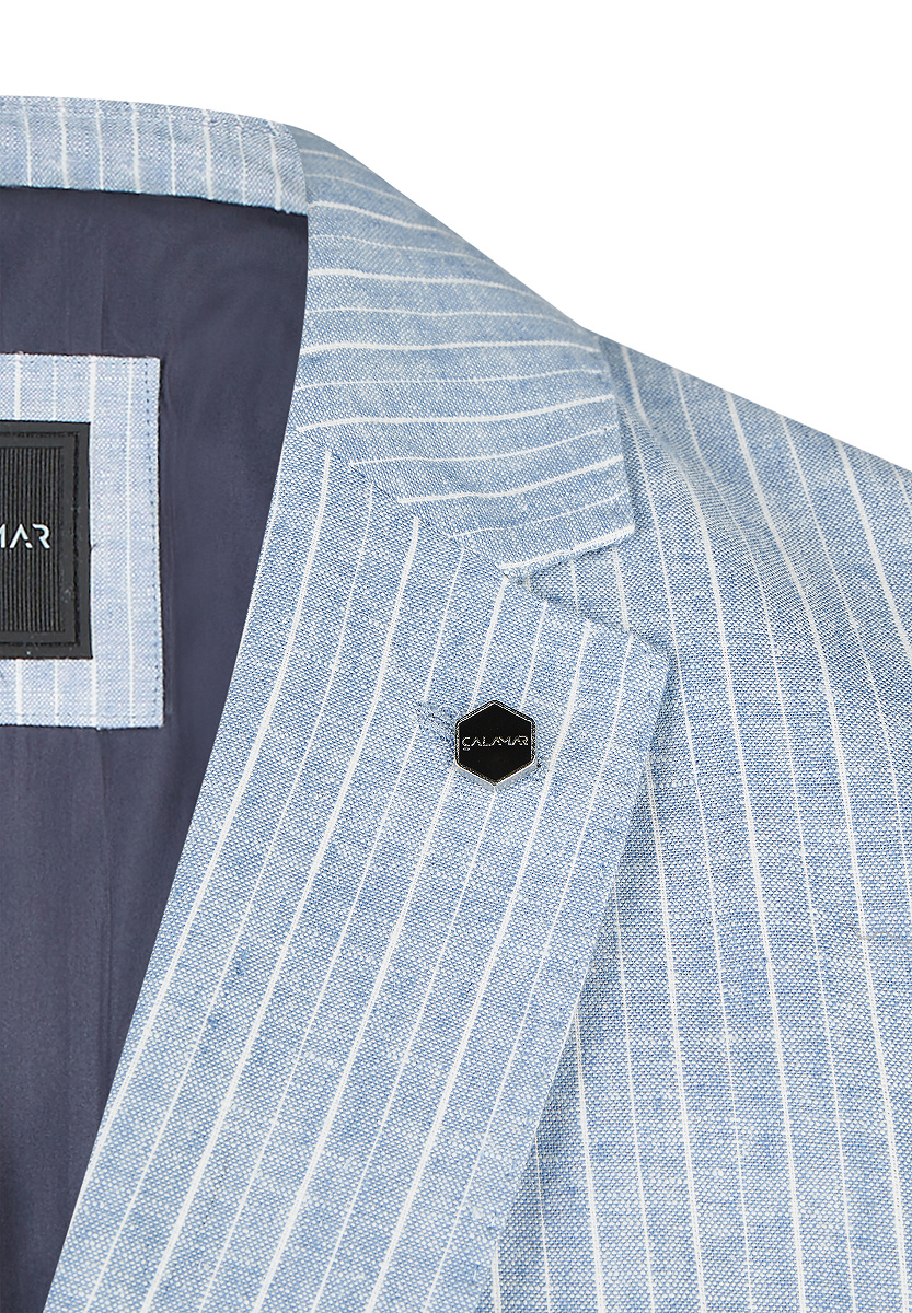 Sakko Leinen Stripe