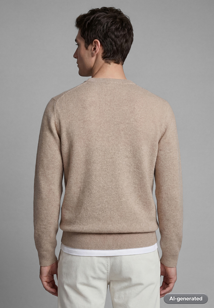 Wollpullover mit Rippdetails