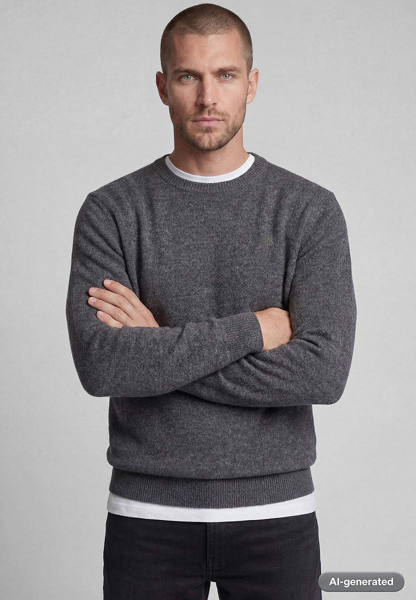 Wollpullover mit Rippdetails