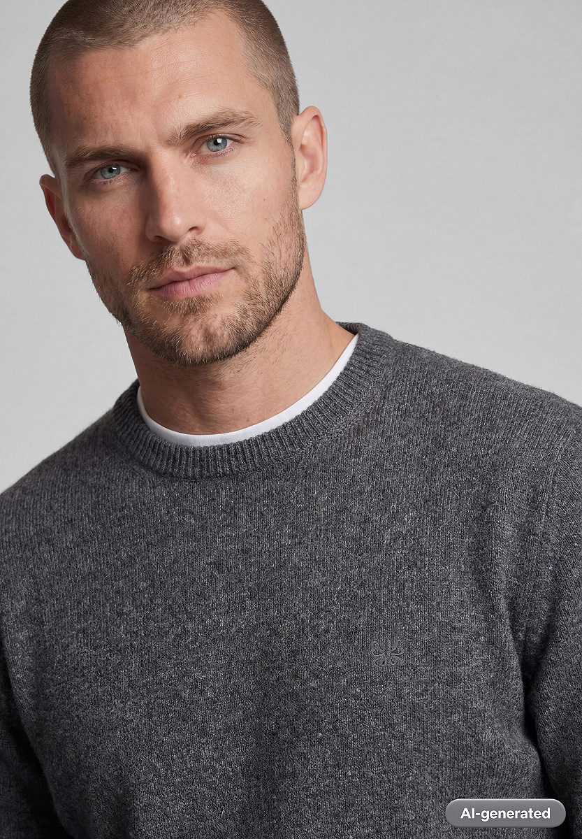 Wollpullover mit Rippdetails