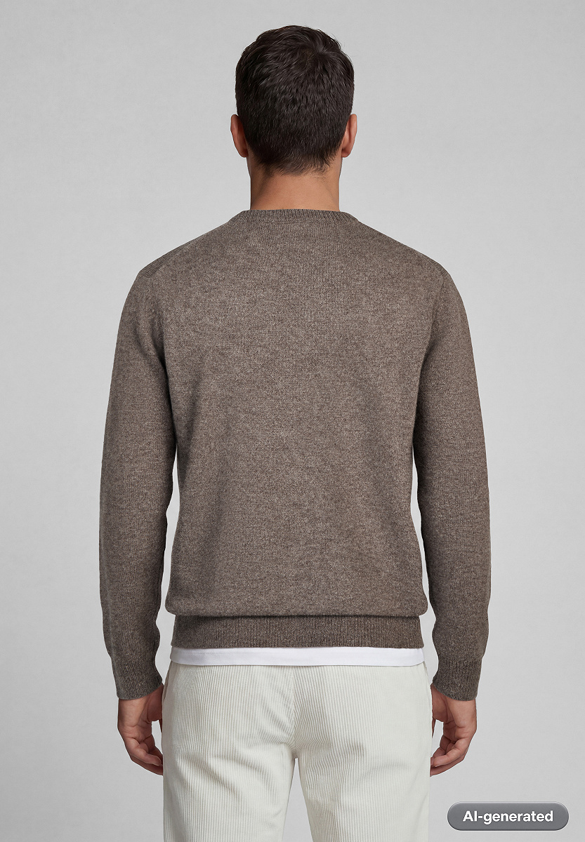 Wollpullover mit Rippdetails
