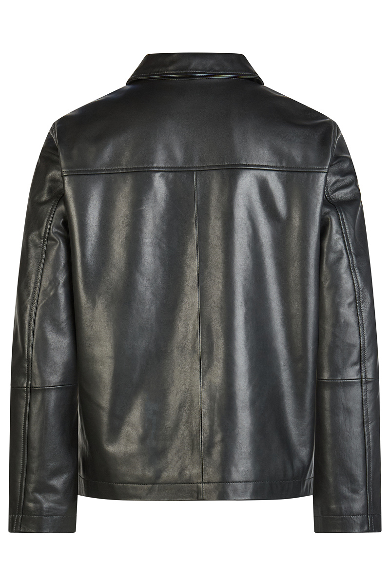 Lederjacke aus Lammleder mit Ziernähten