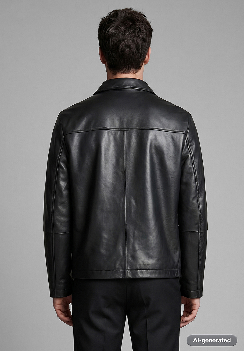 Lederjacke aus Lammleder mit Ziernähten