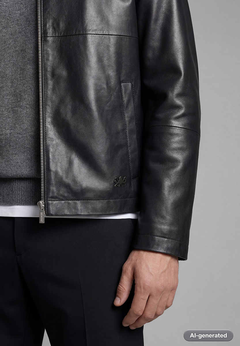 Lederjacke aus Lammleder mit Ziernähten