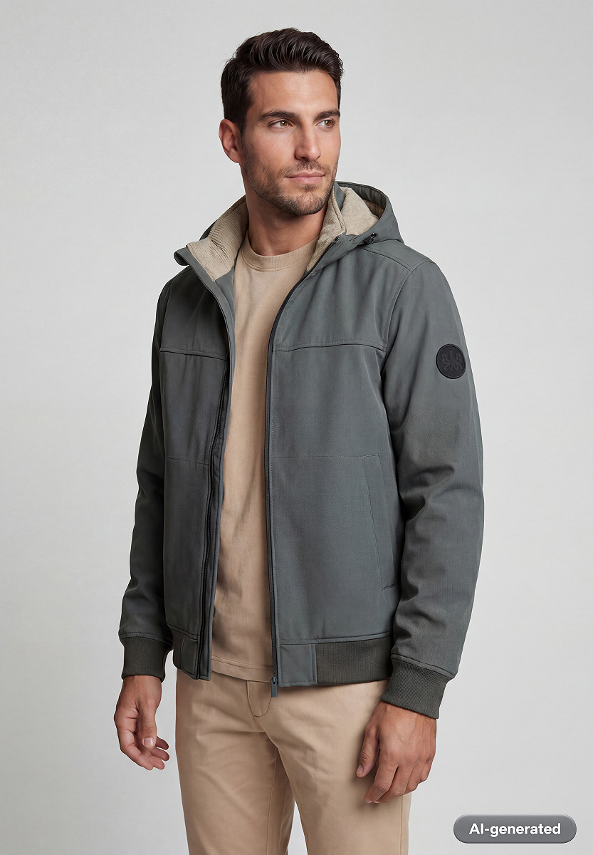 Softshell Jacke mit abnehmbarer  Kapuze