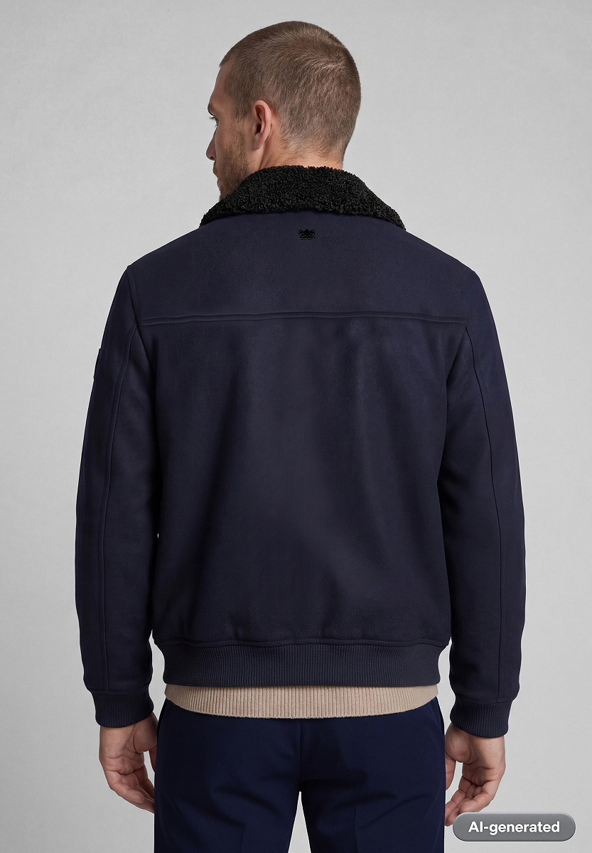 Woll-Mix Blouson mit abnehmbarem Kragen