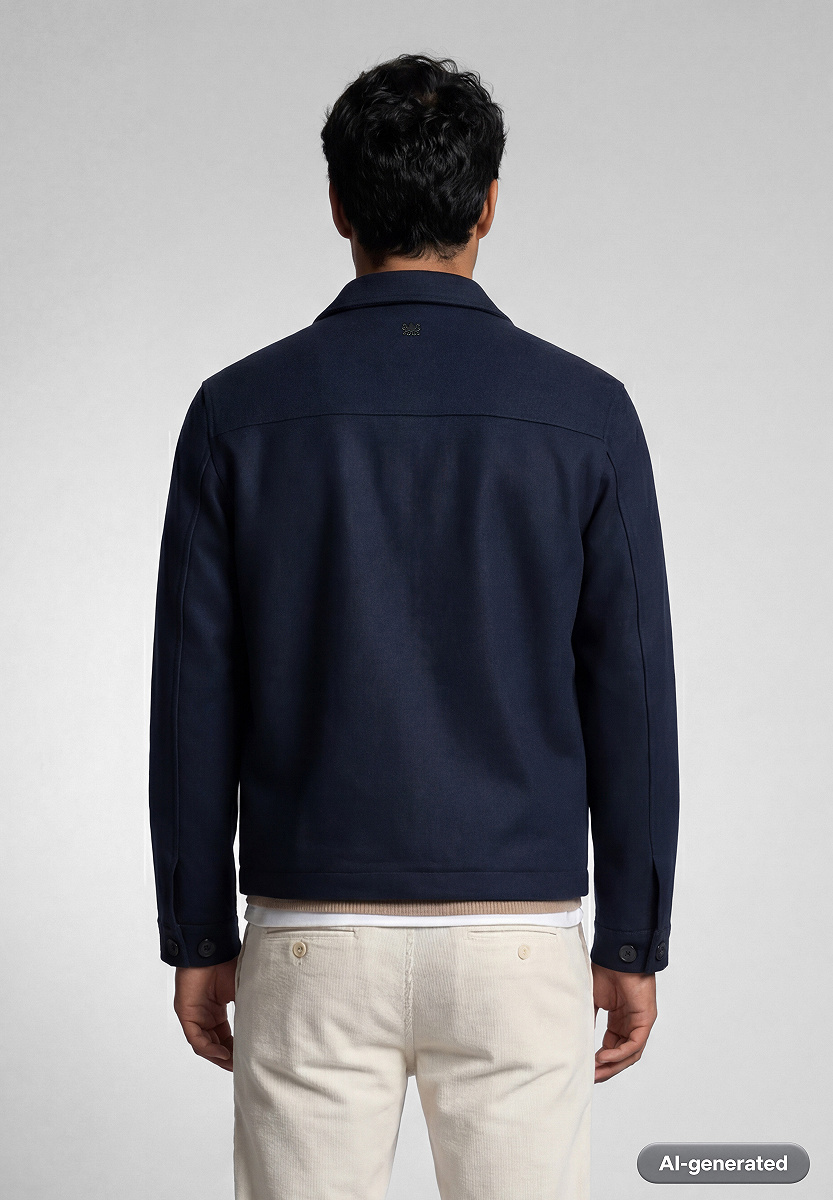 Woll-Mix Blouson mit Knopfmanschetten