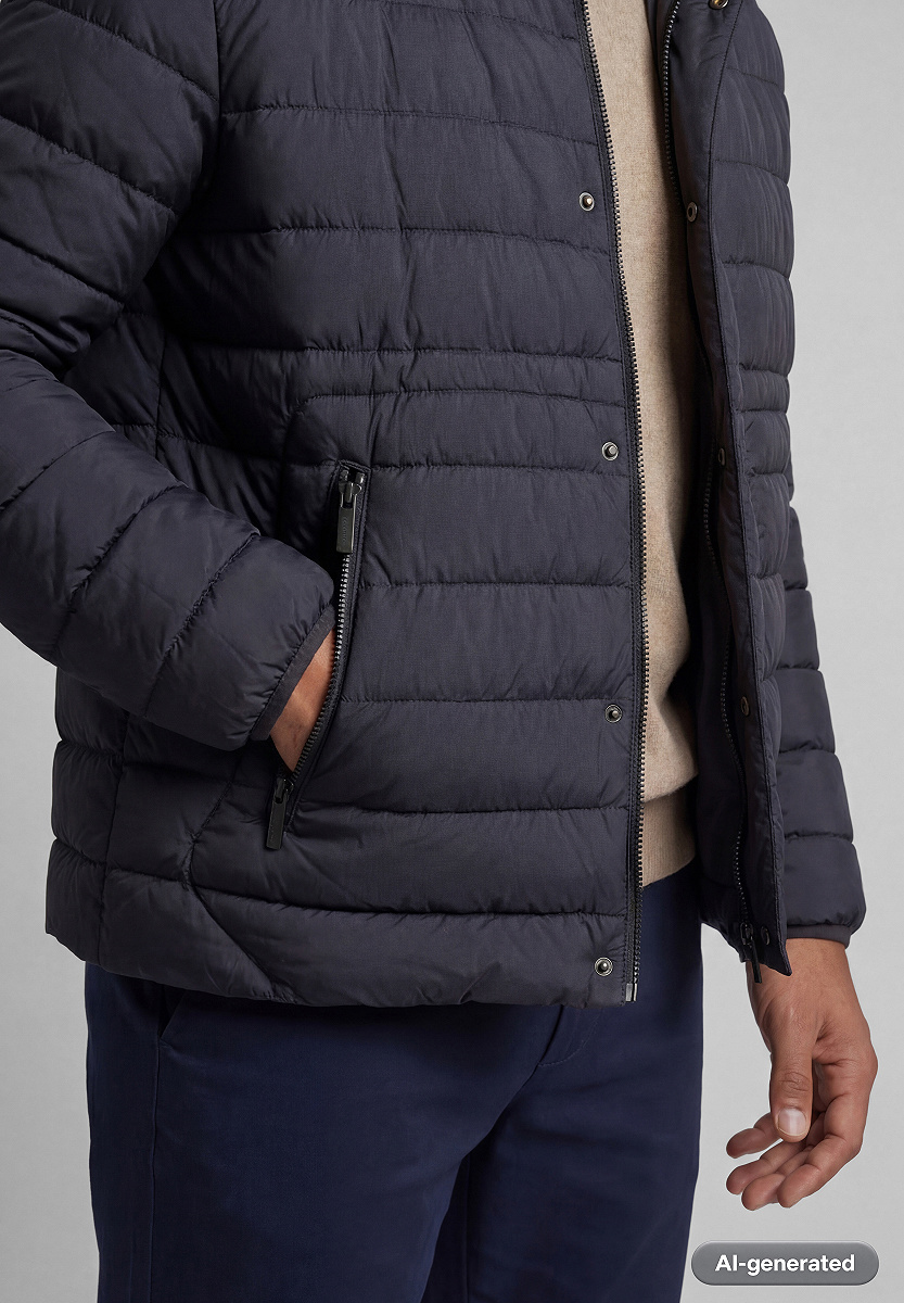 Leichter Steppblouson mit Knopfleiste