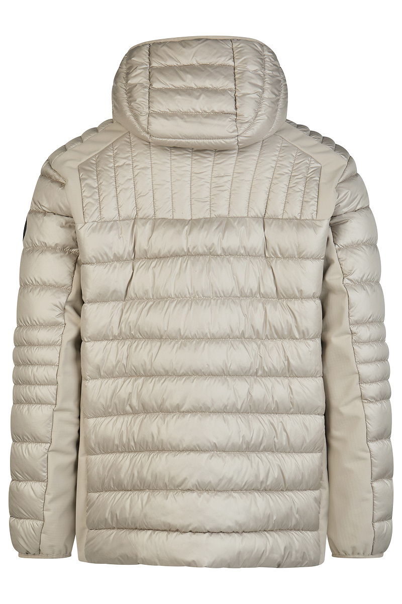 Wattierte Material Mix Jacke mit Kapuze