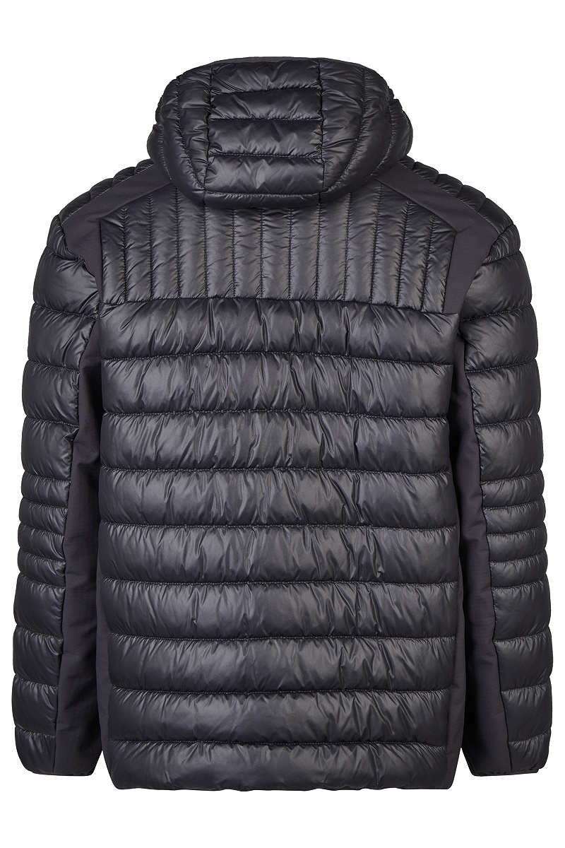 Wattierte Material Mix Jacke mit Kapuze