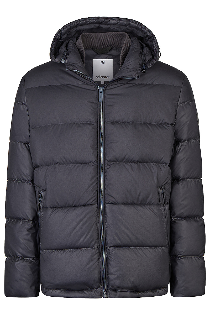 Steppjacke mit abnehmbarer Kapuze und Kontrastfutter