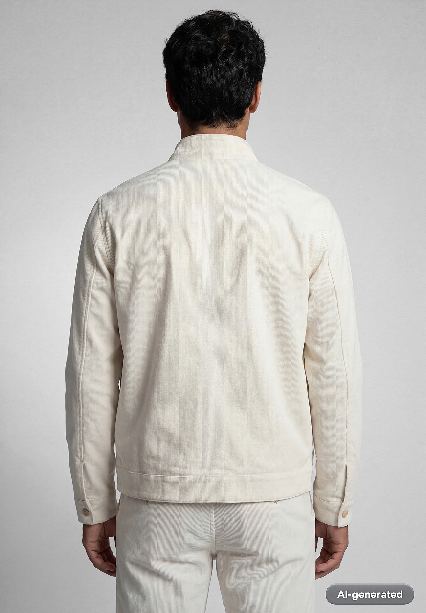 Feincord-Jacke mit Stehkragen