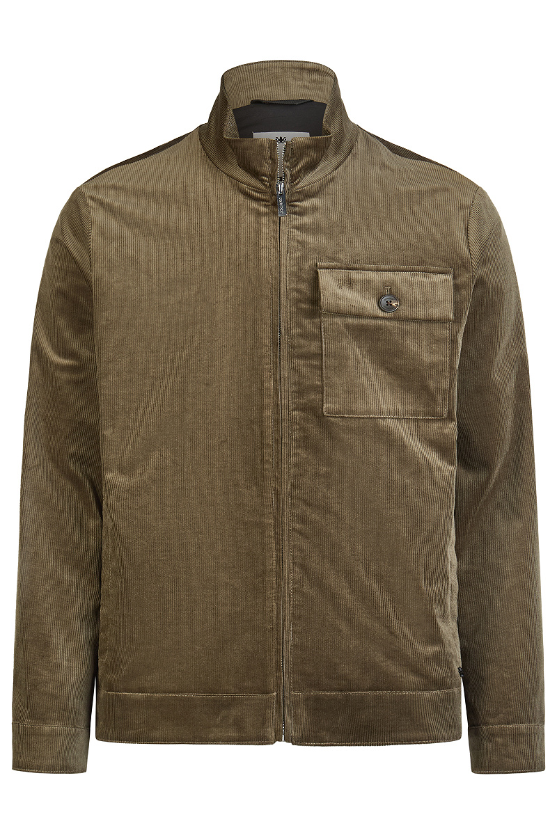 Feincord-Jacke mit Stehkragen