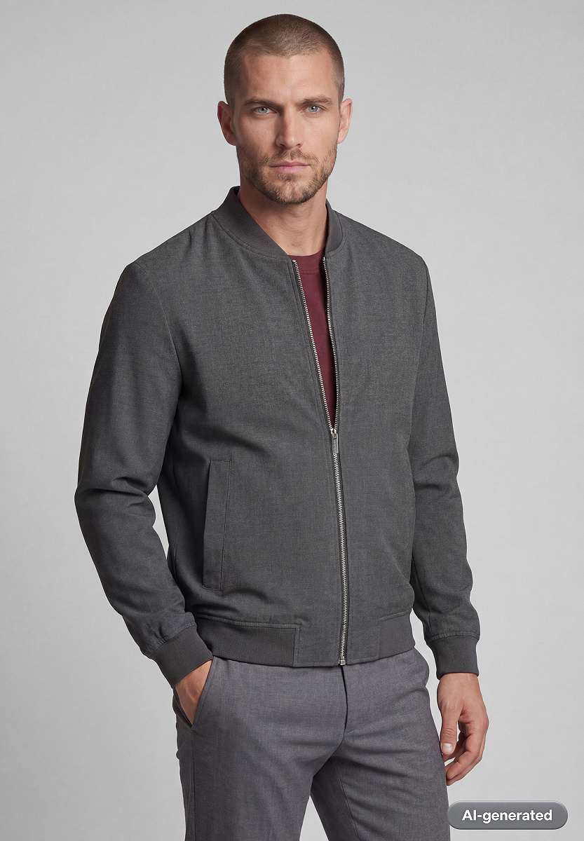 Indoor-Blouson mit Bomberkragen
