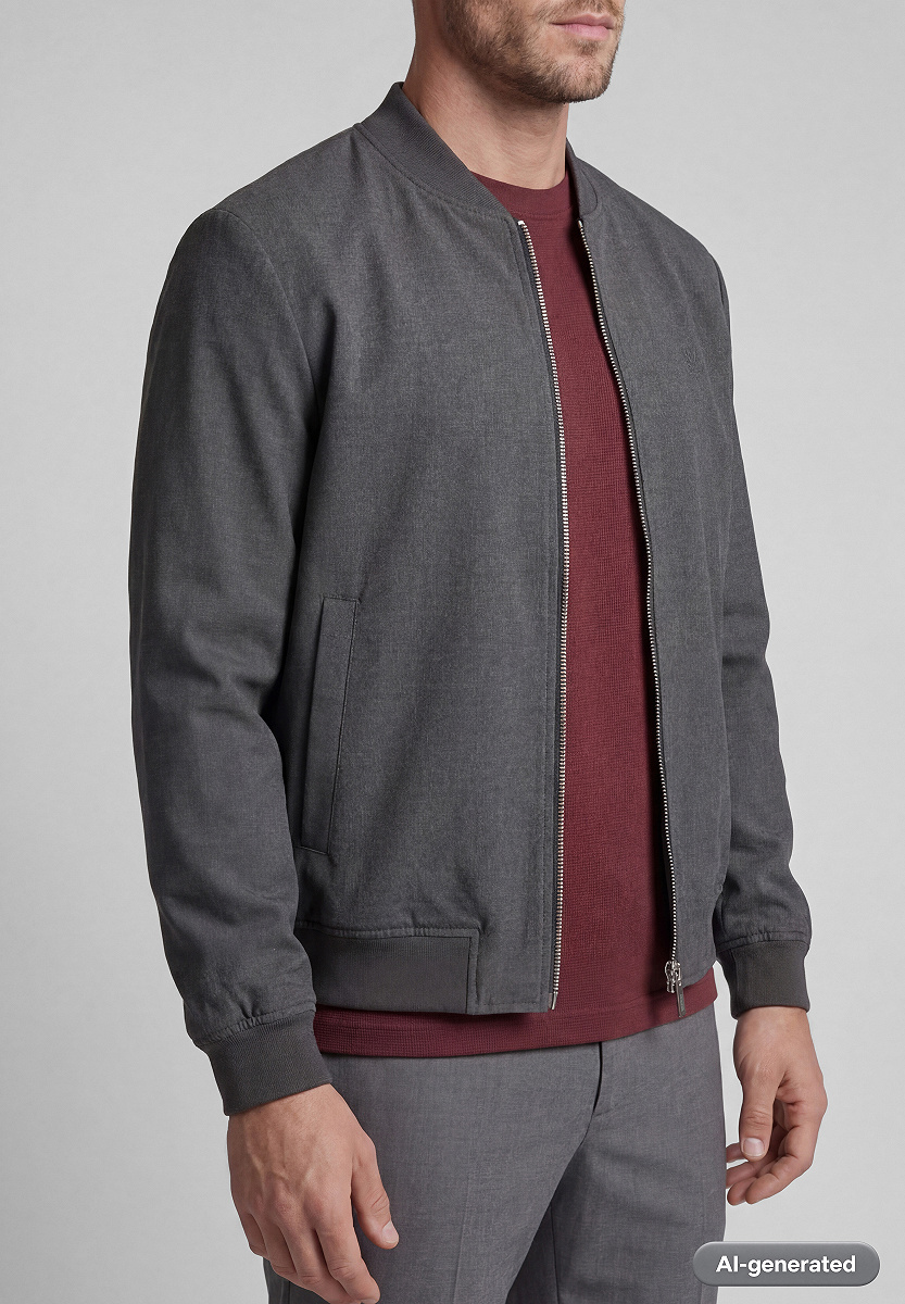 Indoor-Blouson mit Bomberkragen