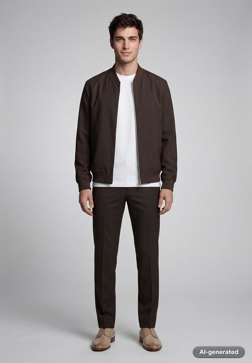 Indoor-Blouson mit Bomberkragen