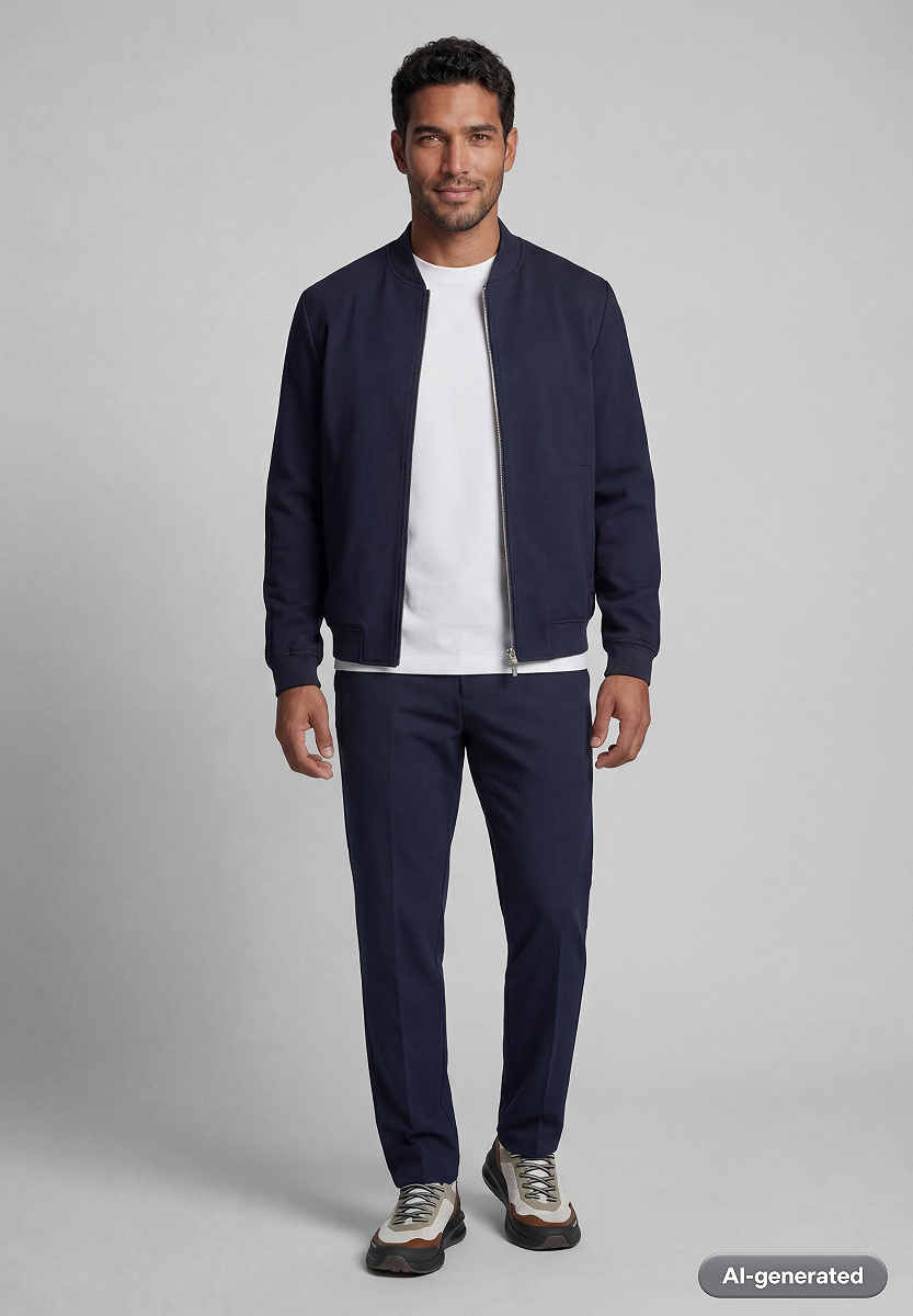 Indoor-Blouson mit Bomberkragen