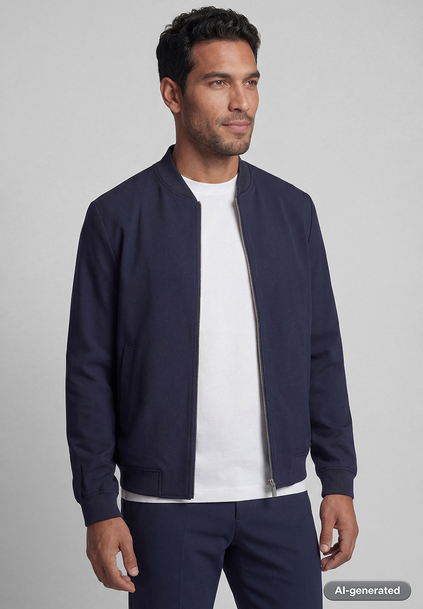 Indoor-Blouson mit Bomberkragen