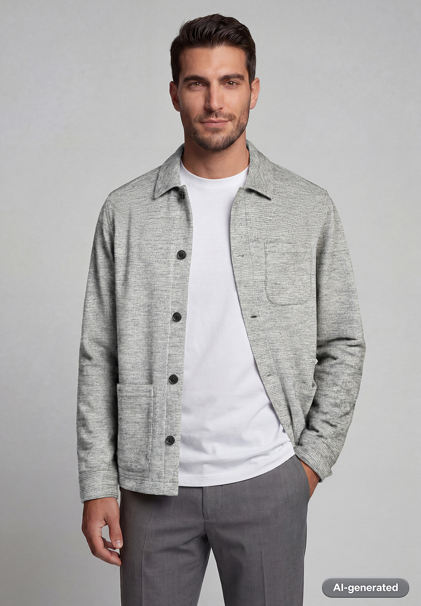 Indoor-Hemdjacke mit Knopfleiste