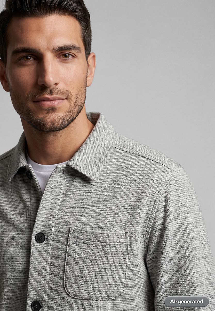 Indoor-Hemdjacke mit Knopfleiste