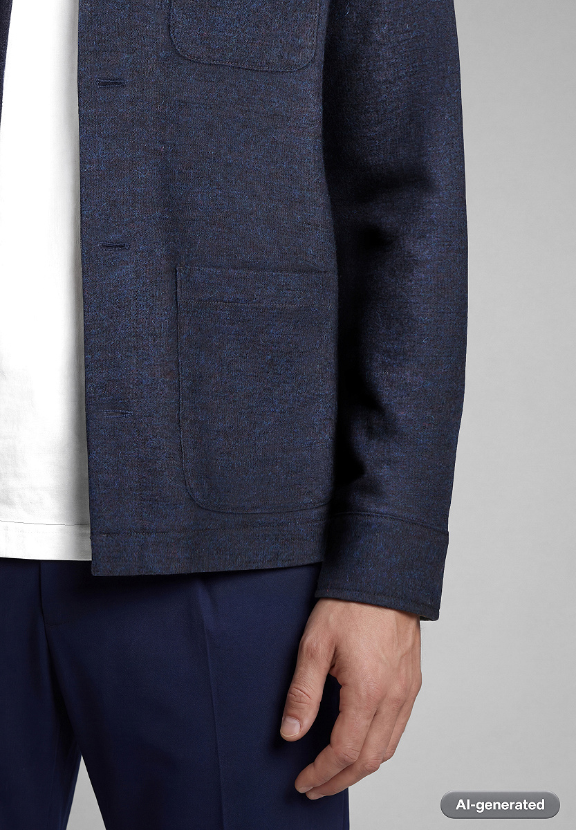 Indoor-Hemdjacke mit Knopfleiste