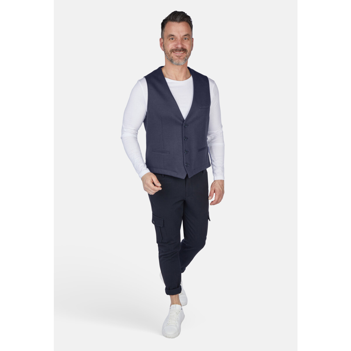 Cotton Blend Sakko Weste
