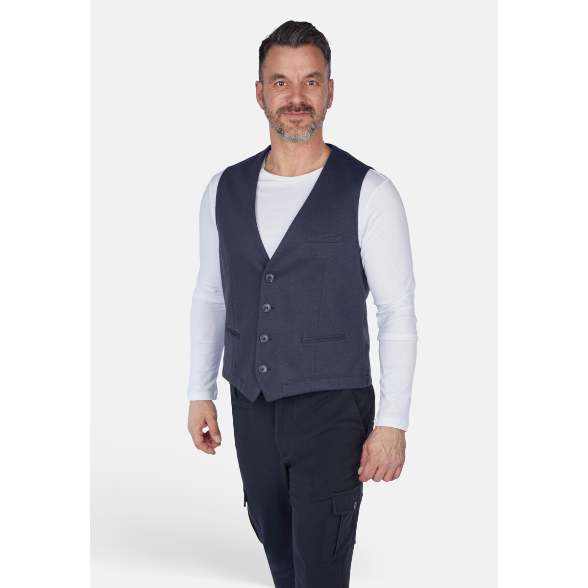 Cotton Blend Sakko Weste