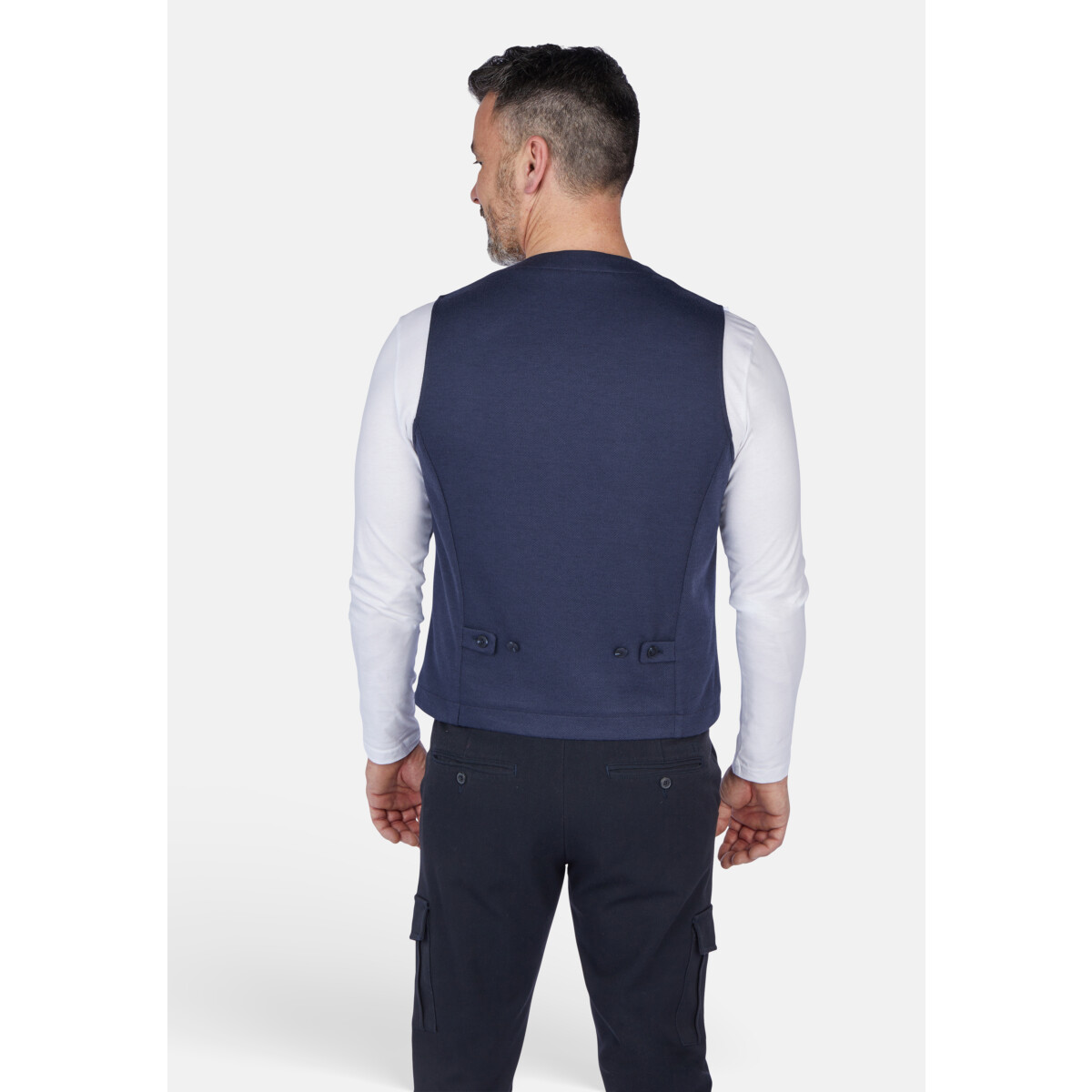 Cotton Blend Sakko Weste