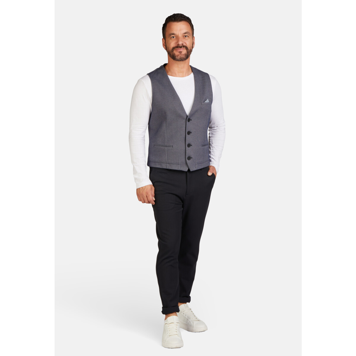 Cotton 2-Tone Sakko Weste