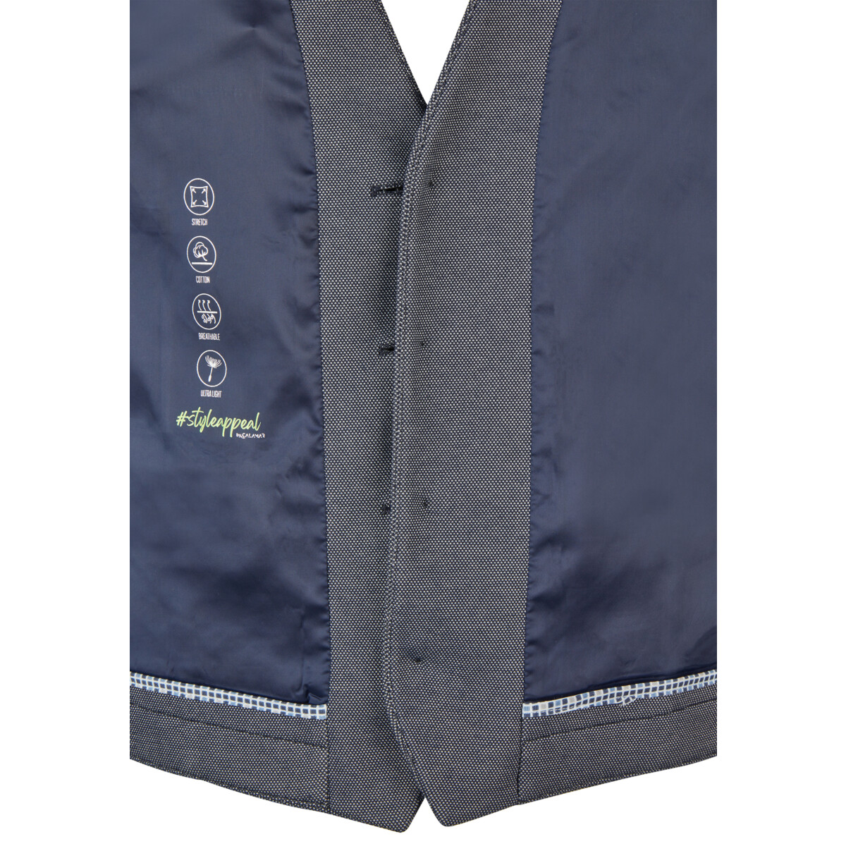 Cotton 2-Tone Sakko Weste
