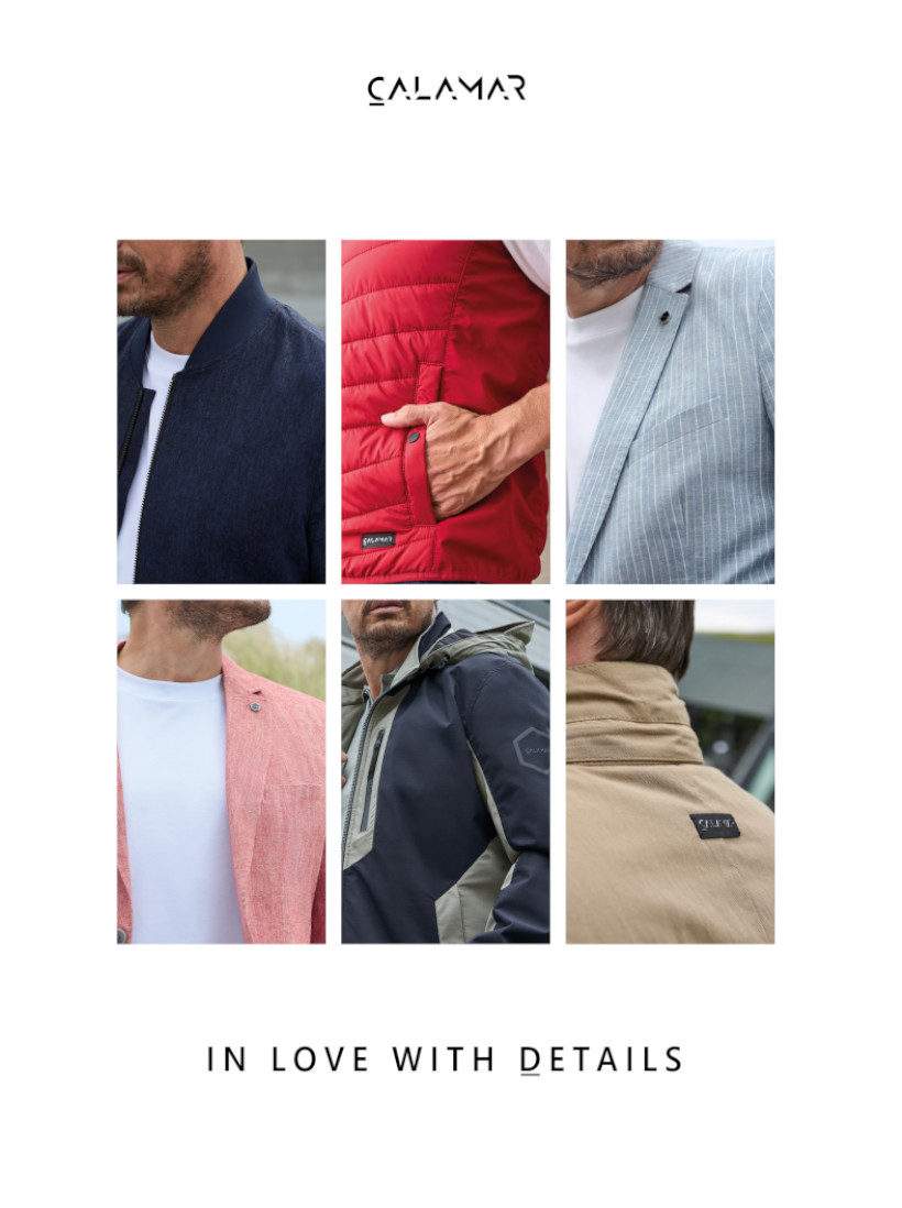 Eine Collage von mehreren Bildern auf denen Details von Sakkos zu sehen sind